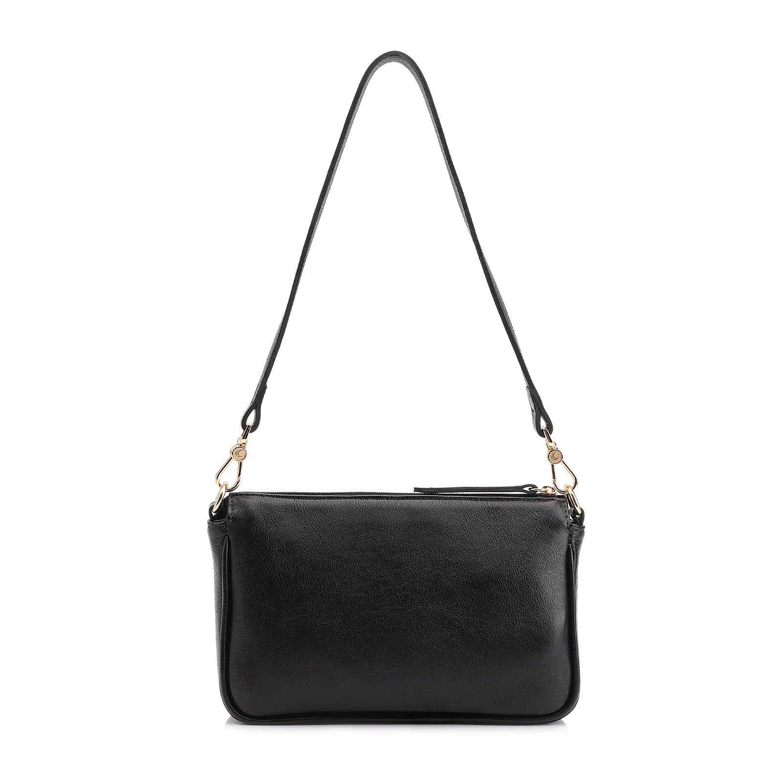 Bolsa Transversal Couro Preto