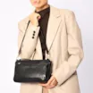 Bolsa Transversal Couro Preto - imagem 2