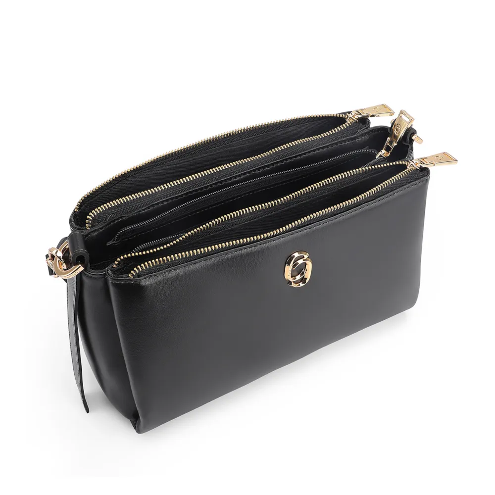 Bolsa Transversal Couro Preto - imagem 4
