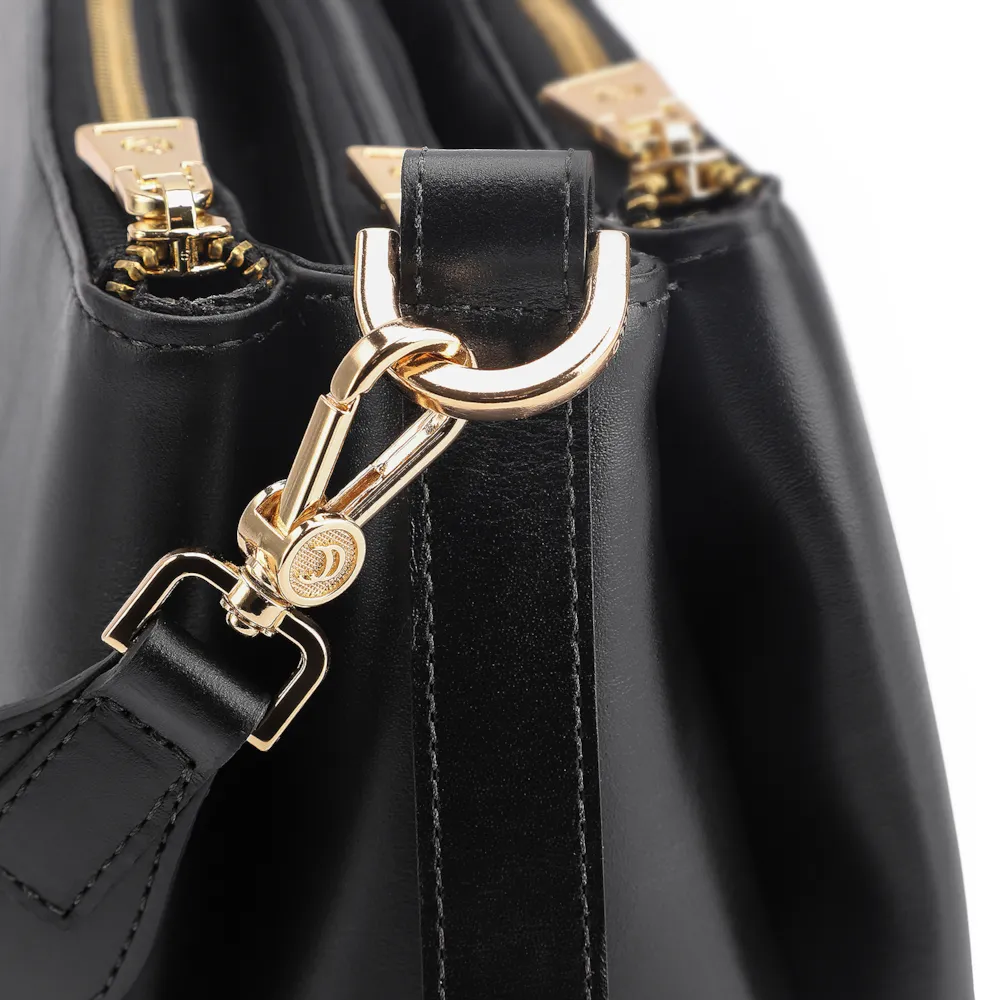 Bolsa Transversal Couro Preto - imagem 7