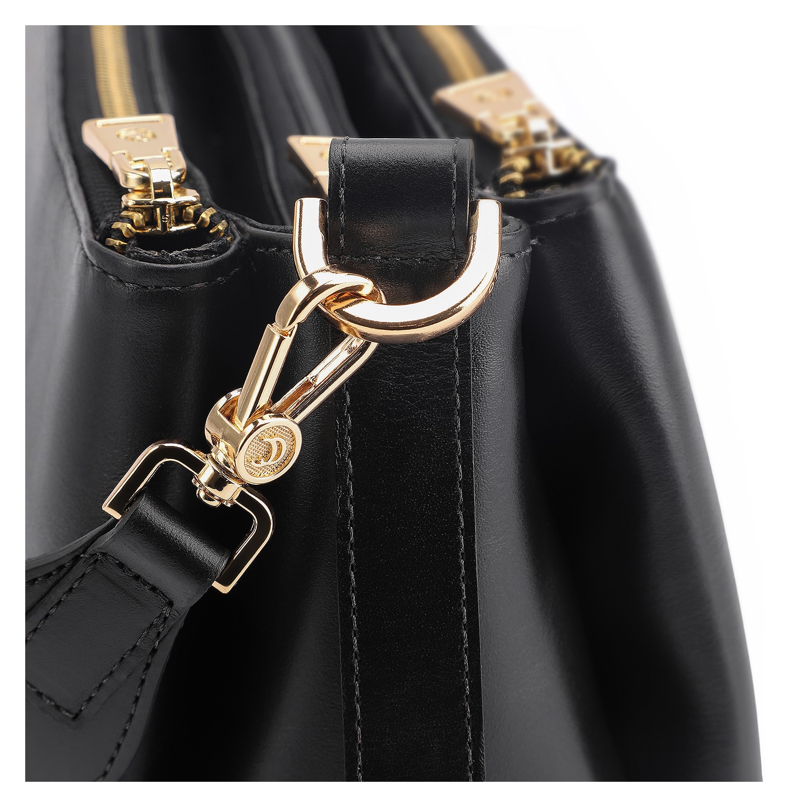 Bolsa Transversal Couro Preto