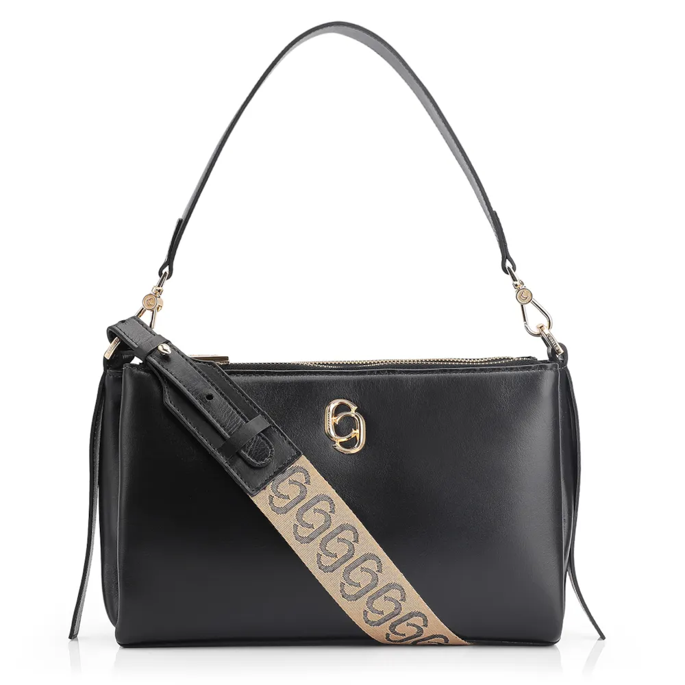 Bolsa Transversal Couro Preto
