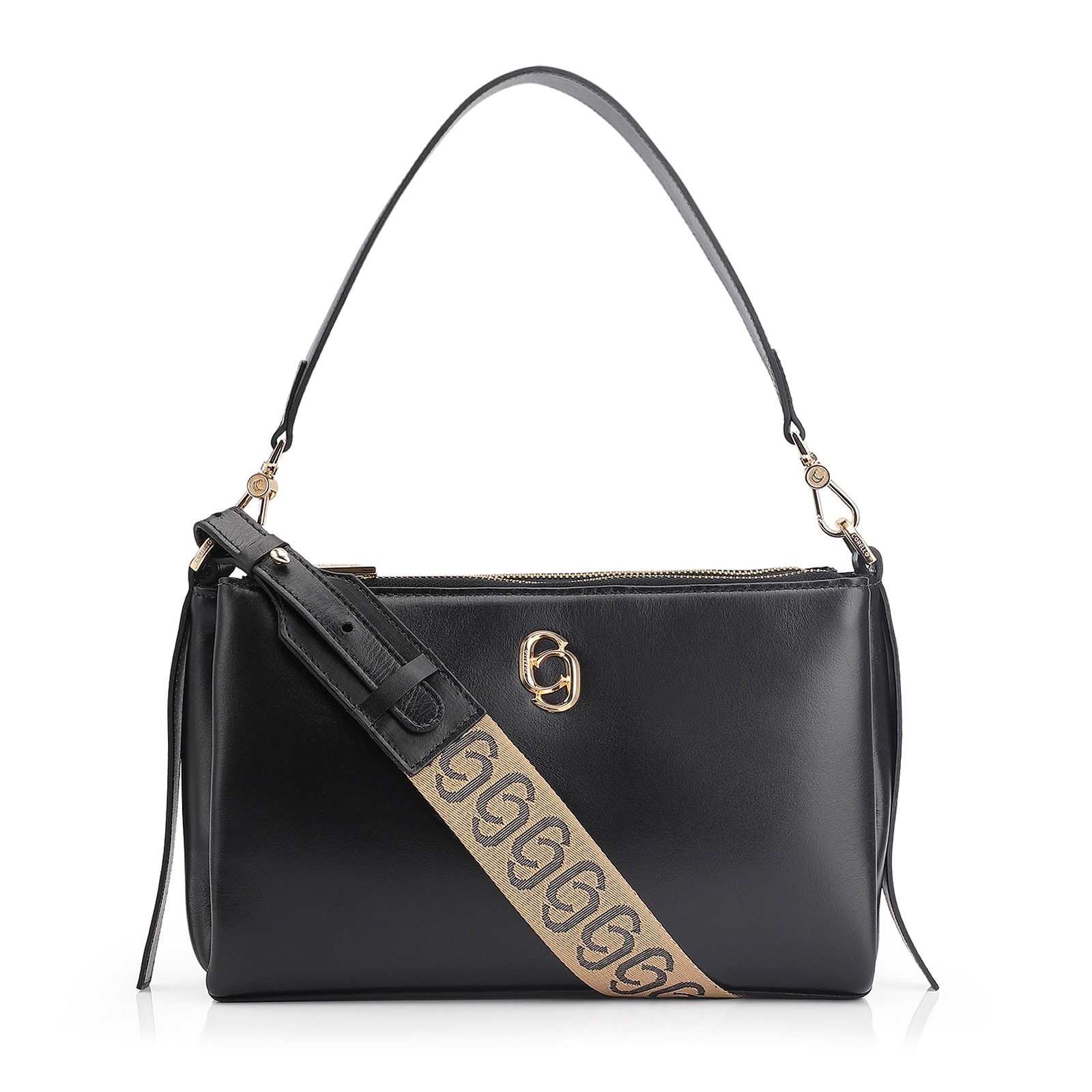 Bolsa Transversal Couro Preto