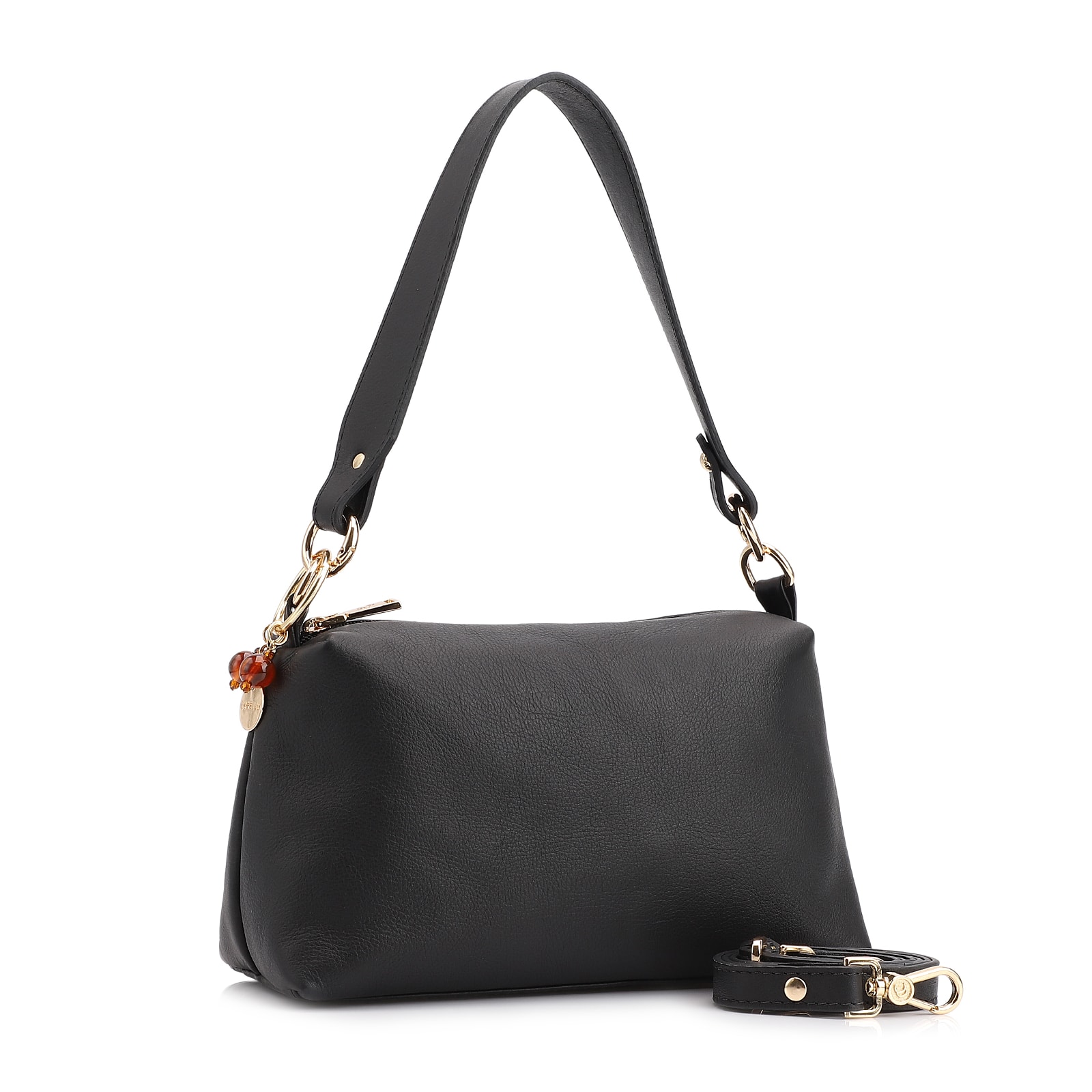 Bolsa Transversal Couro Preto