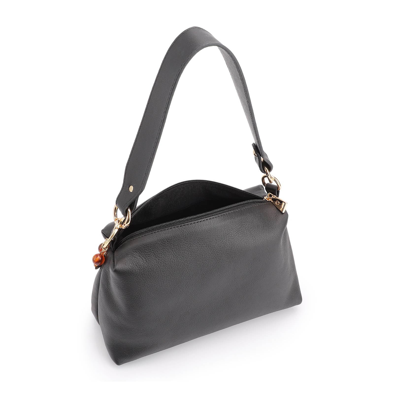 Bolsa Transversal Couro Preto