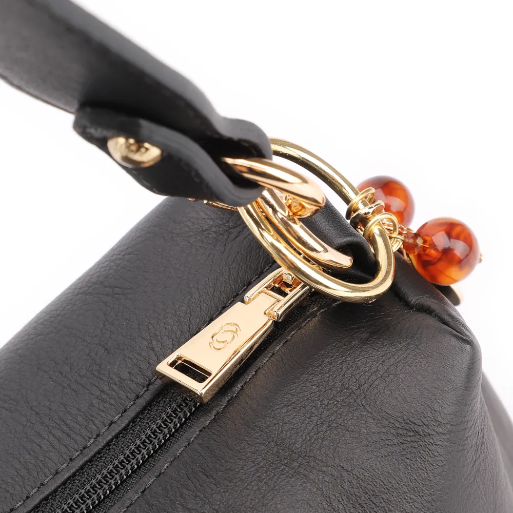 Bolsa Transversal Couro Preto - imagem 6