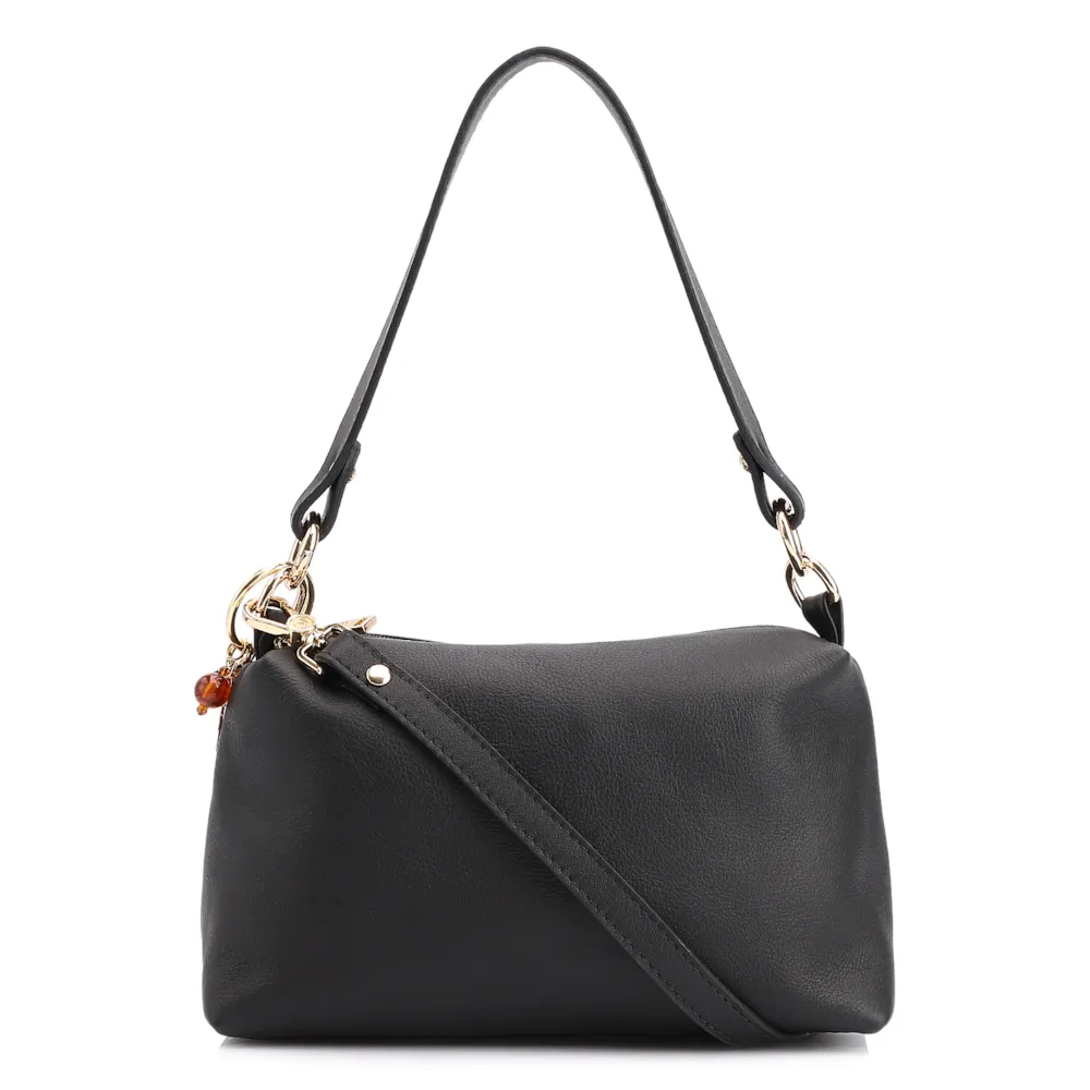Bolsa Transversal Couro Preto