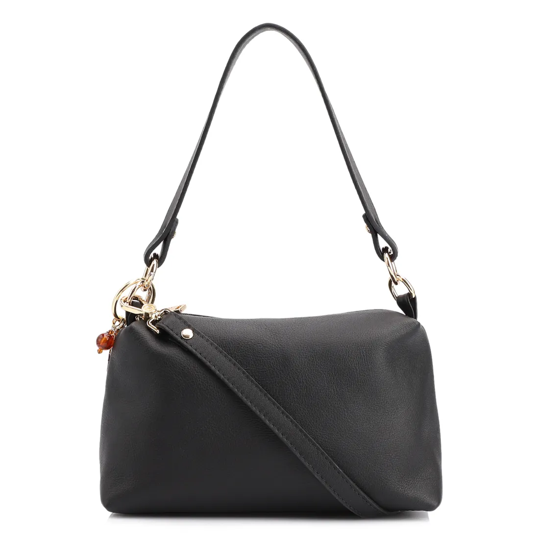 Bolsa Transversal Couro Preto