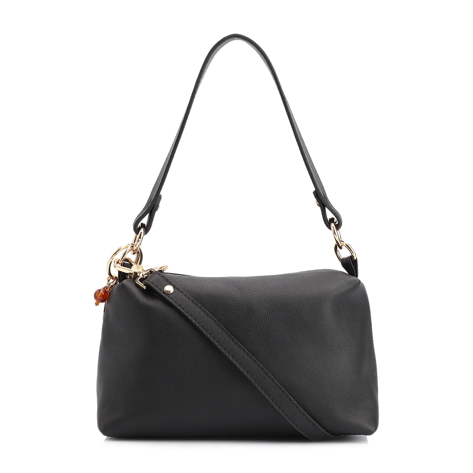Bolsa Transversal Couro Preto