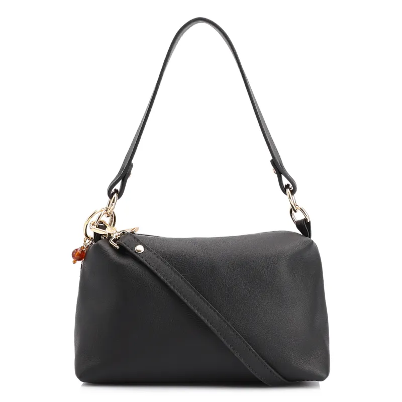 Bolsa Transversal Couro Preto