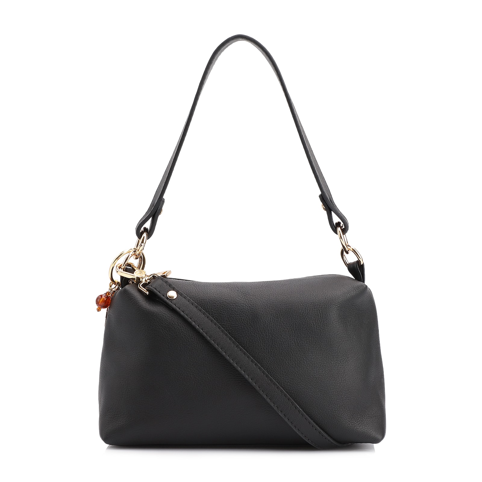 Bolsa Transversal Couro Preto