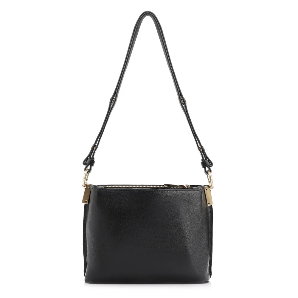 Bolsa Transversal Couro Preto - imagem 3