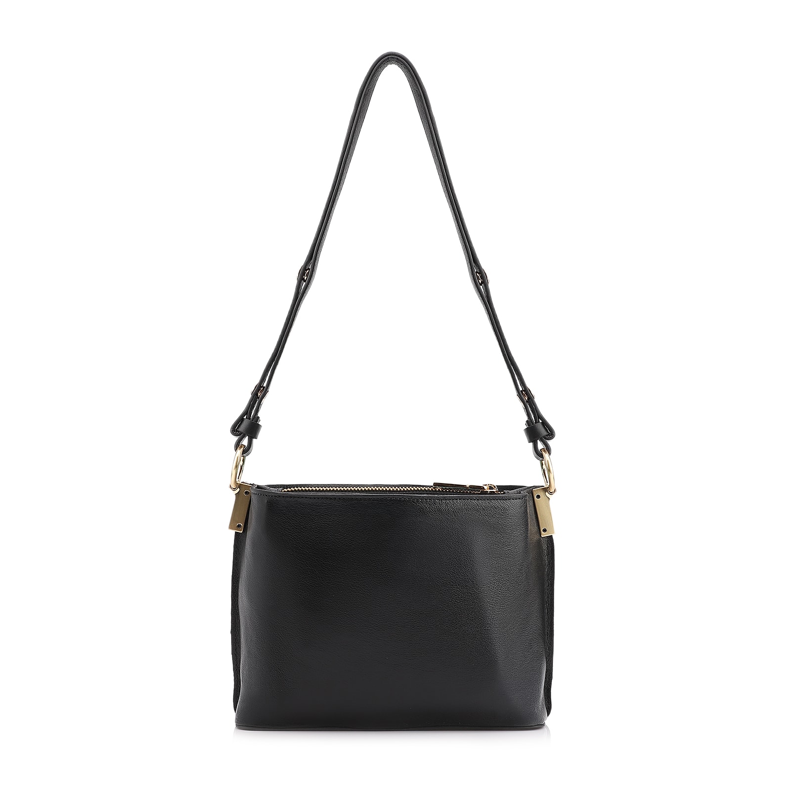 Bolsa Transversal Couro Preto