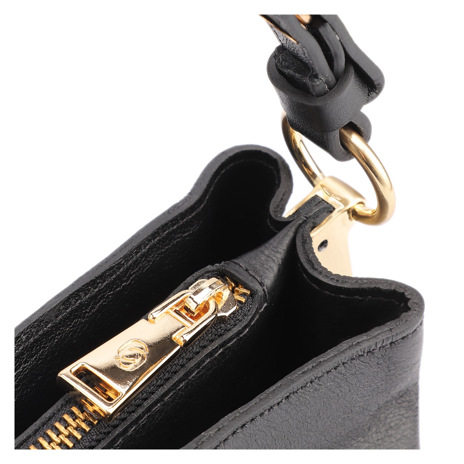 Bolsa Transversal Couro Preto