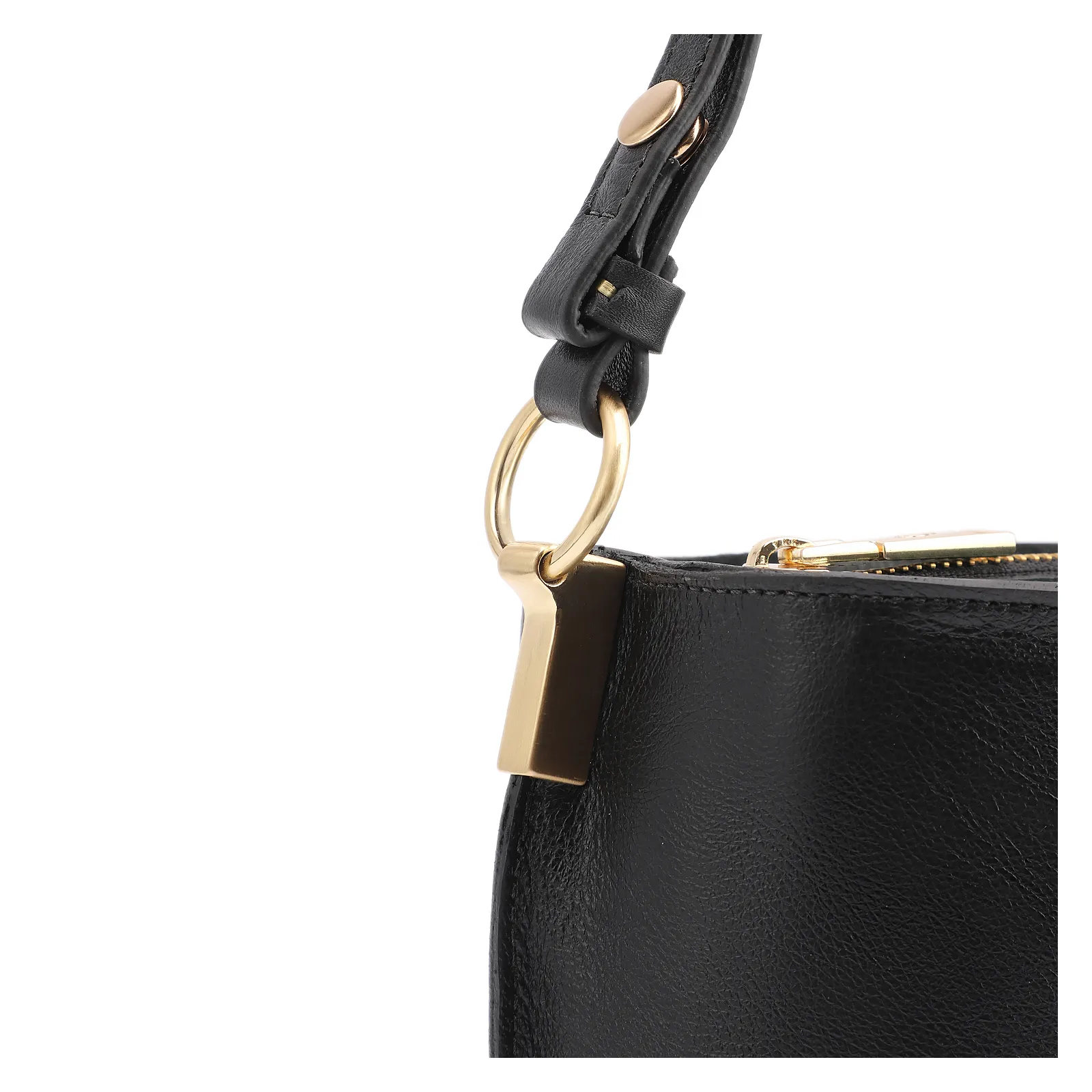 Bolsa Transversal Couro Preto