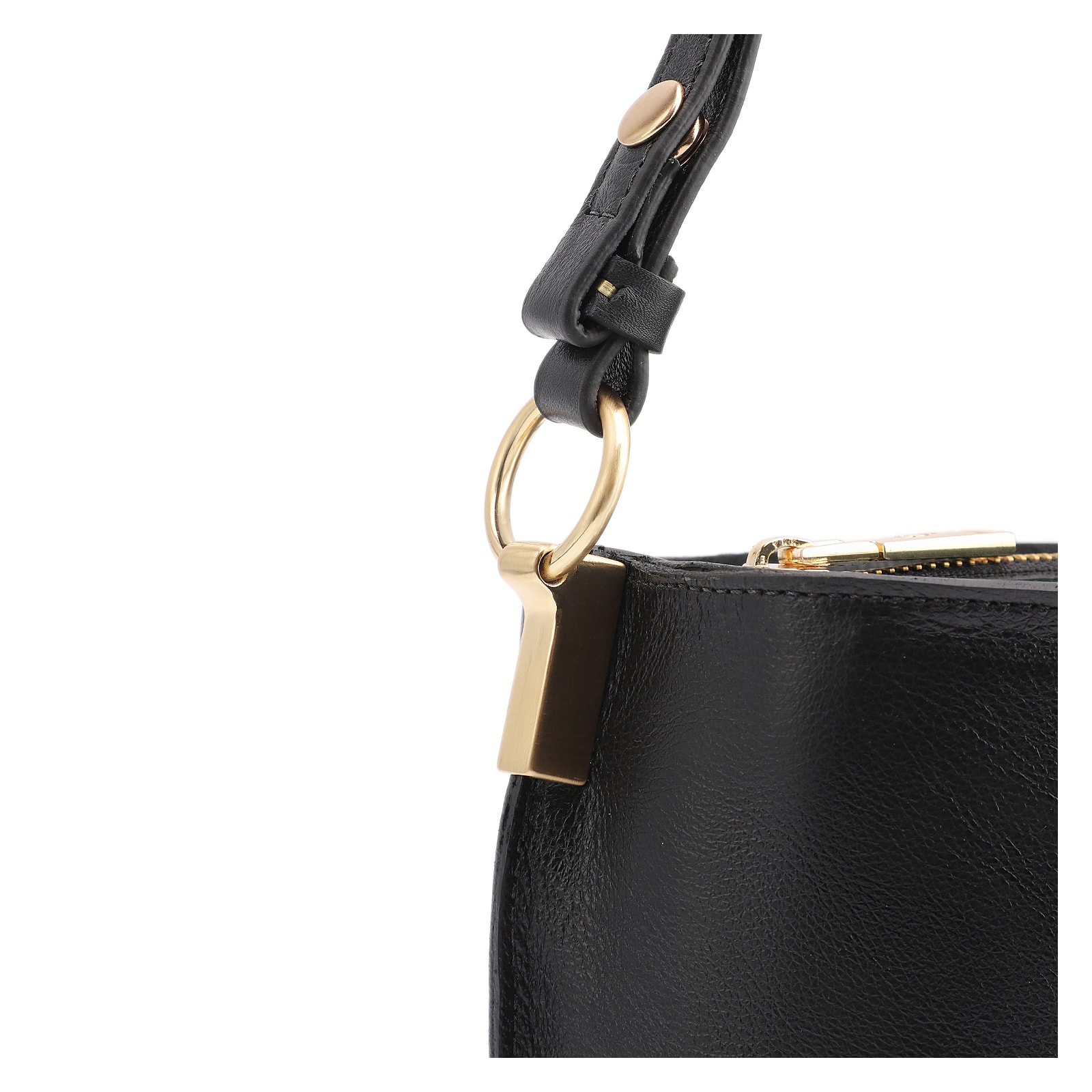Bolsa Transversal Couro Preto