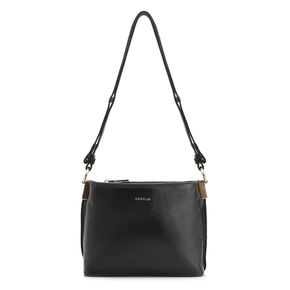 Bolsa Transversal Couro Preto