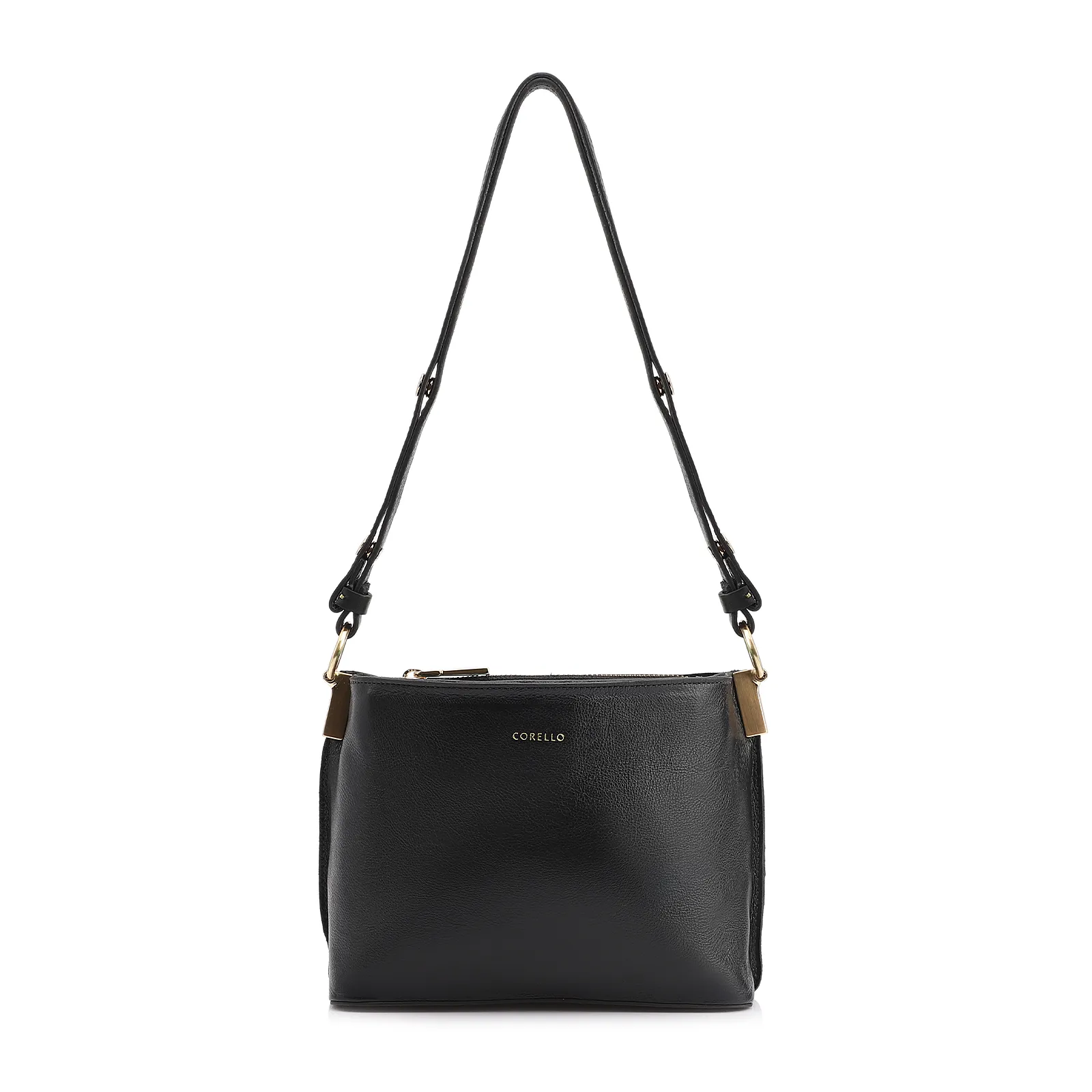 Bolsa Transversal Couro Preto