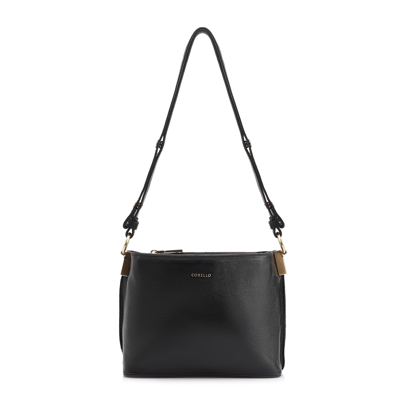 Bolsa Transversal Couro Preto