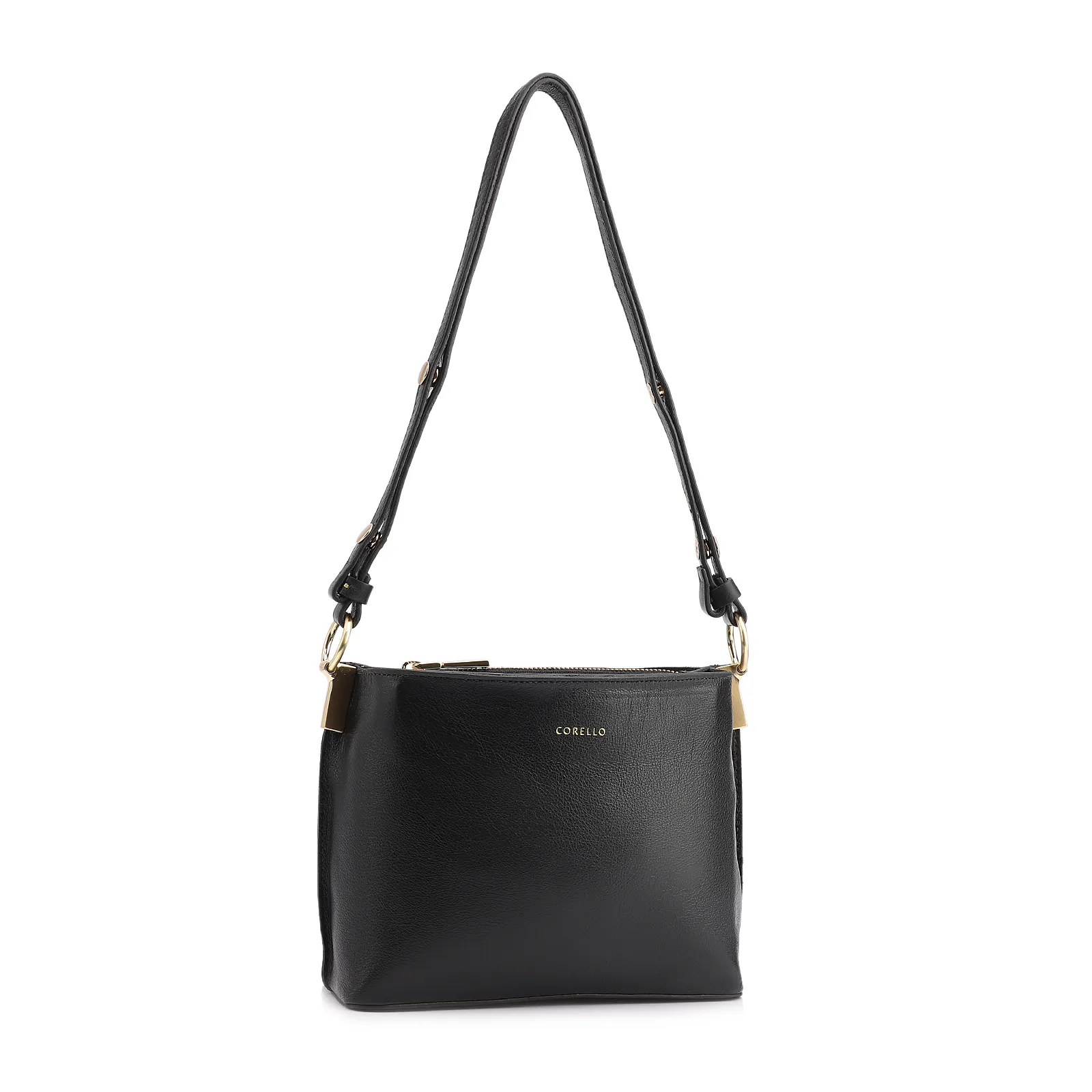 Bolsa Transversal Couro Preto