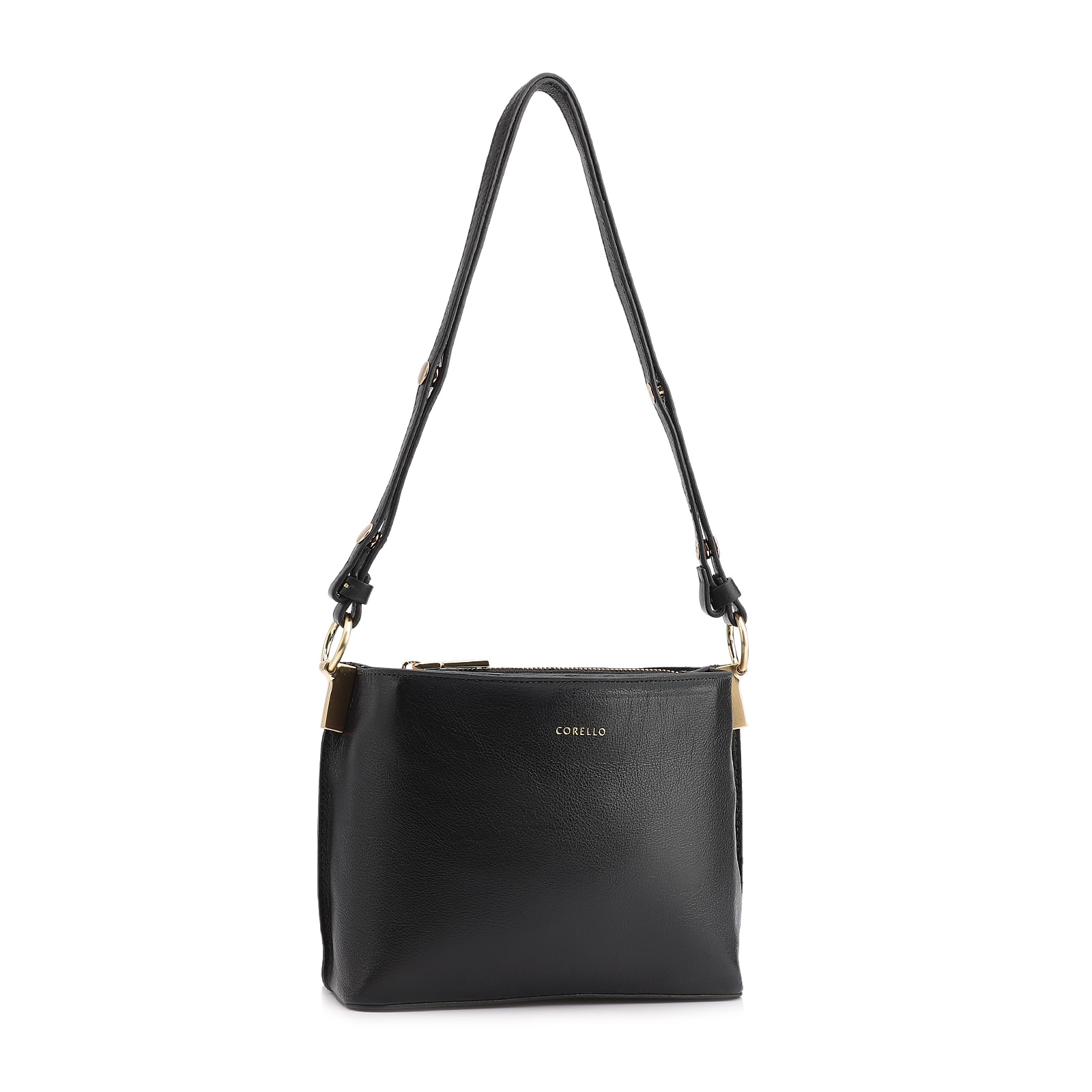 Bolsa Transversal Couro Preto