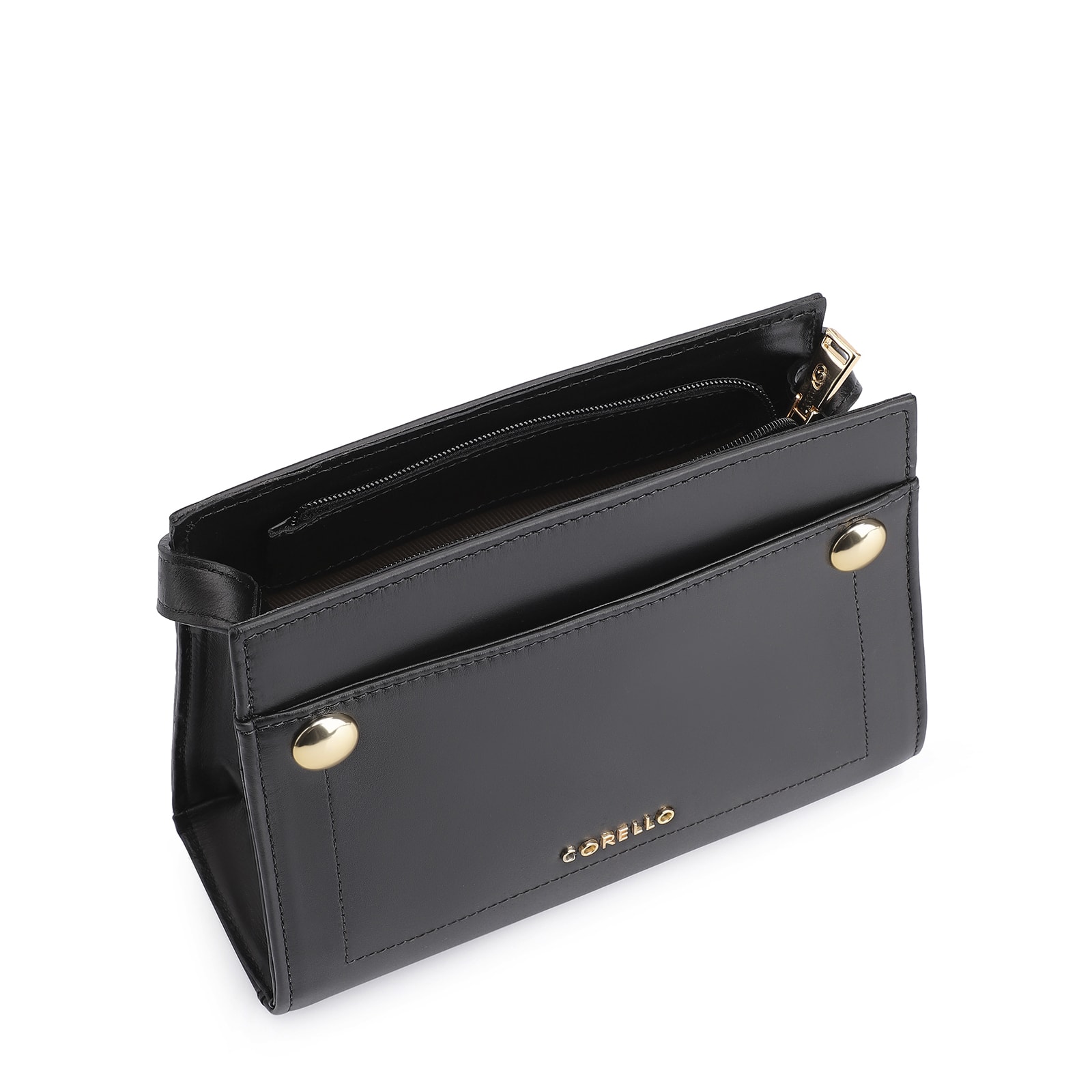 Bolsa Transversal Couro Preto
