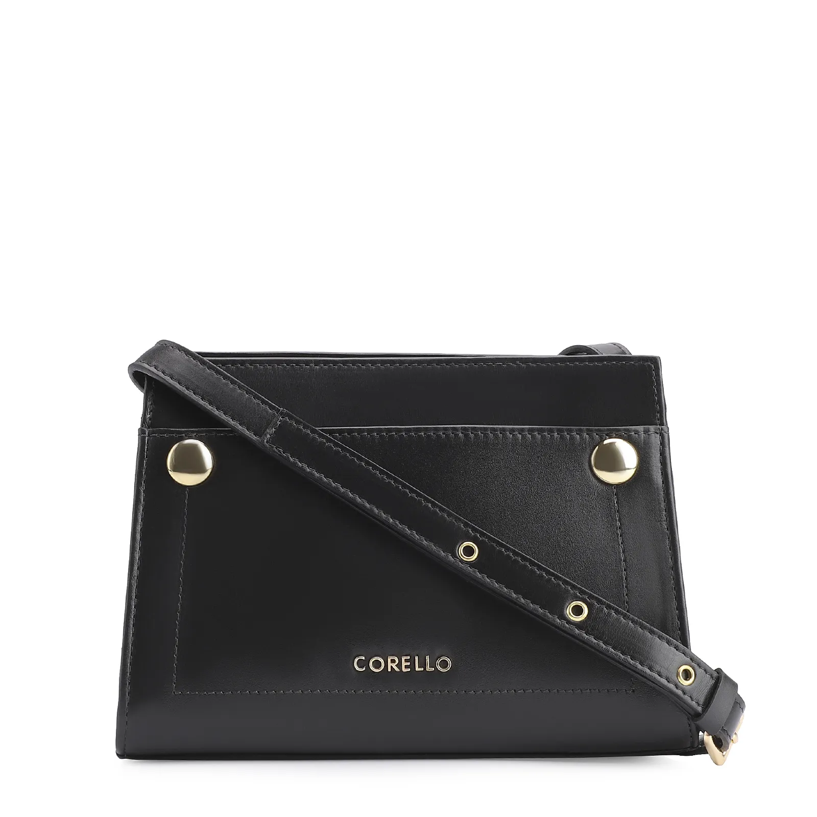 Bolsa Transversal Couro Preto