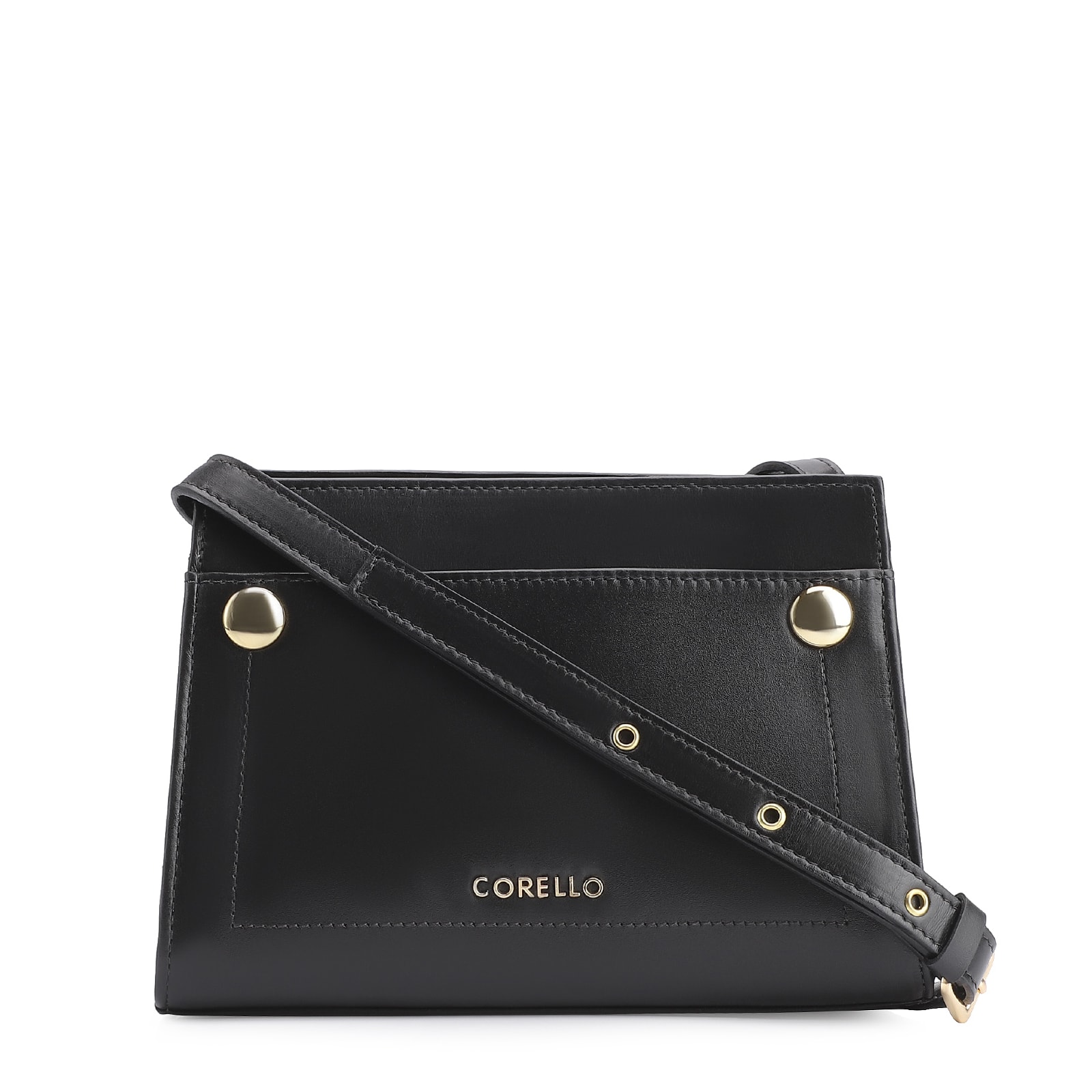 Bolsa Transversal Couro Preto