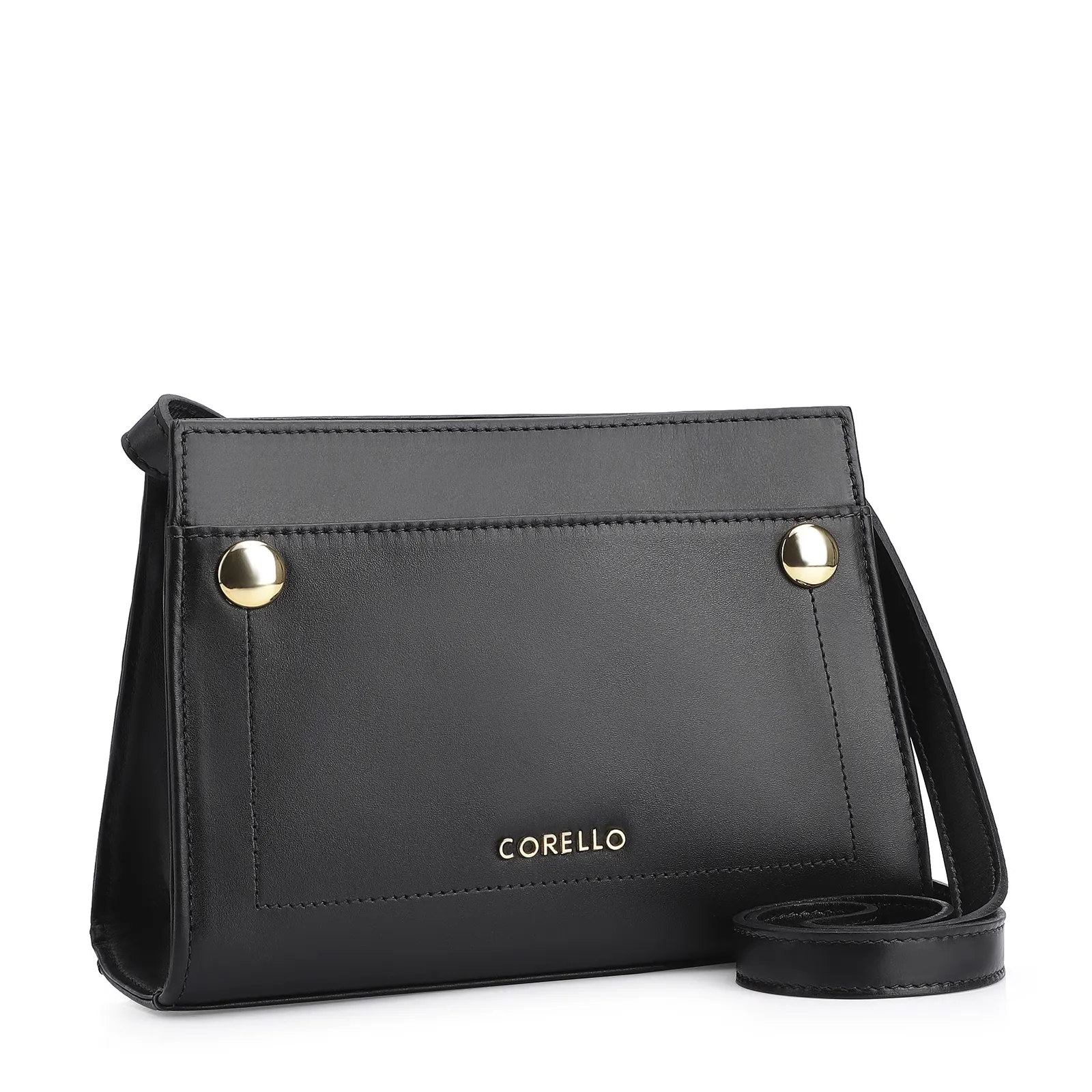 Bolsa Transversal Couro Preto