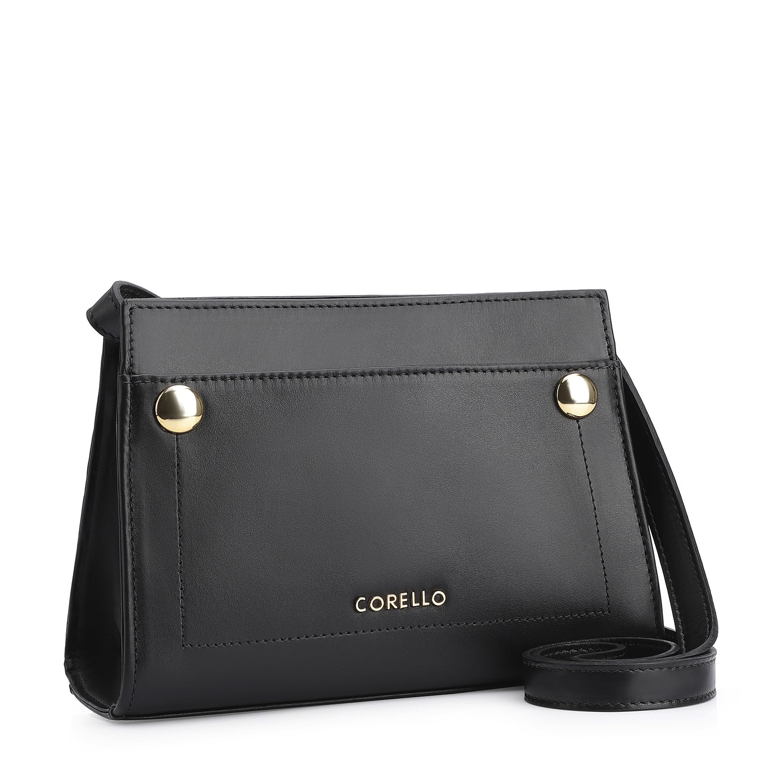 Bolsa Transversal Couro Preto