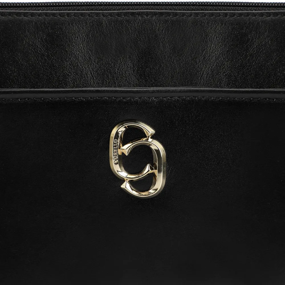 Bolsa Transversal Couro Preto - imagem 6