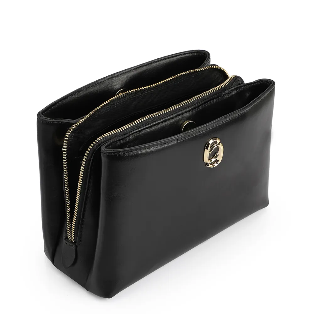 Bolsa Transversal Couro Preto - imagem 4