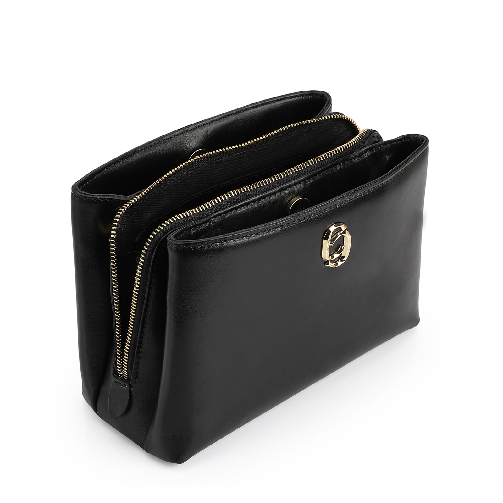 Bolsa Transversal Couro Preto
