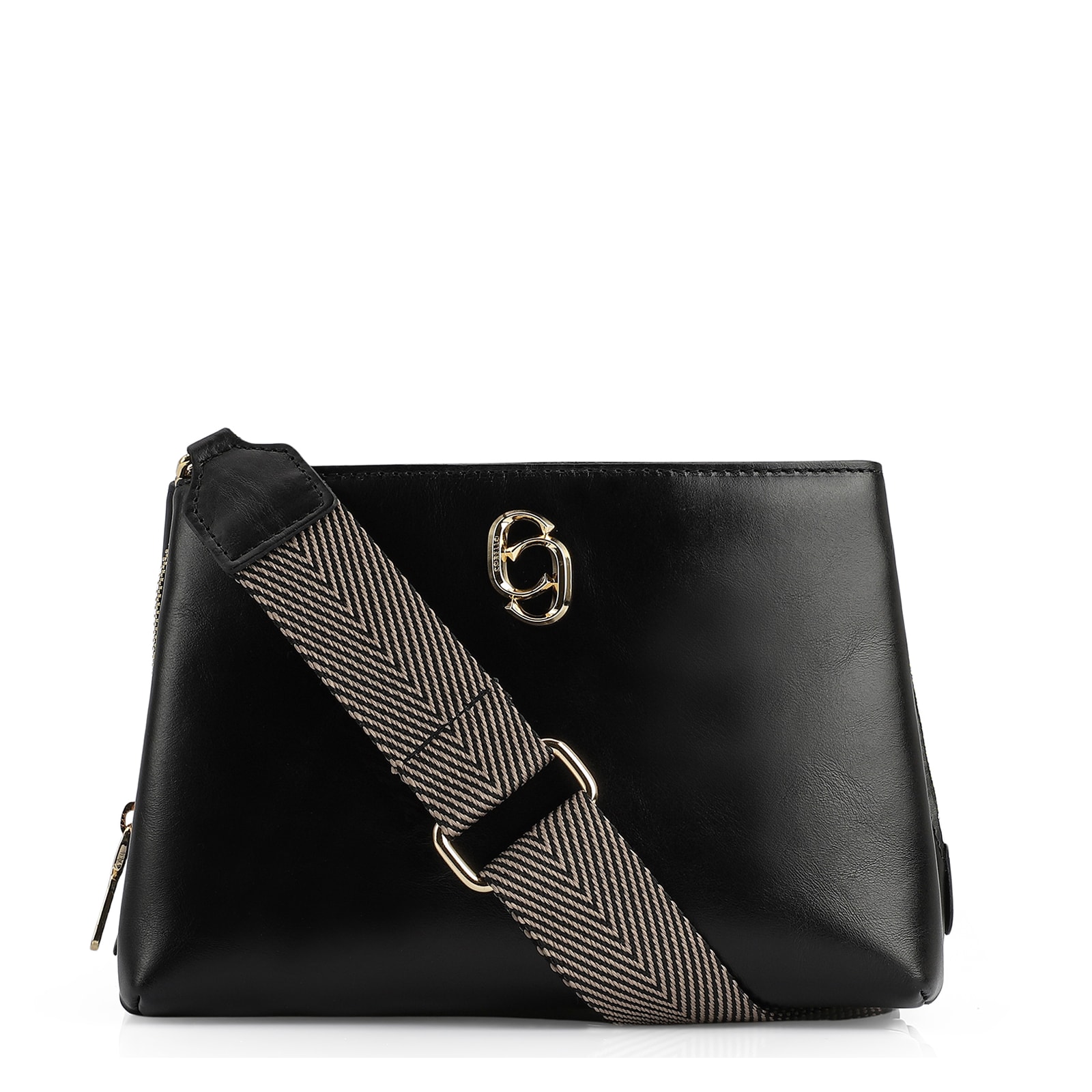 Bolsa Transversal Couro Preto