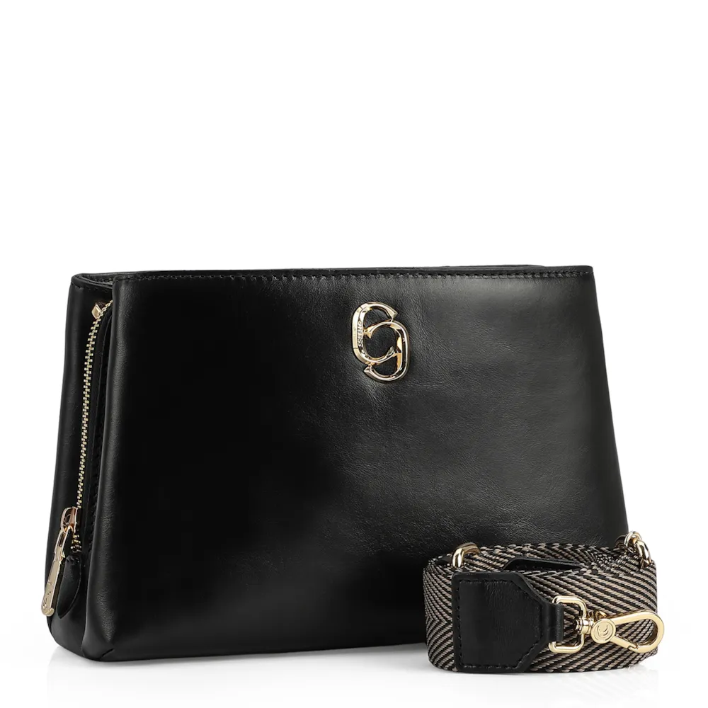 Bolsa Transversal Couro Preto - imagem 2
