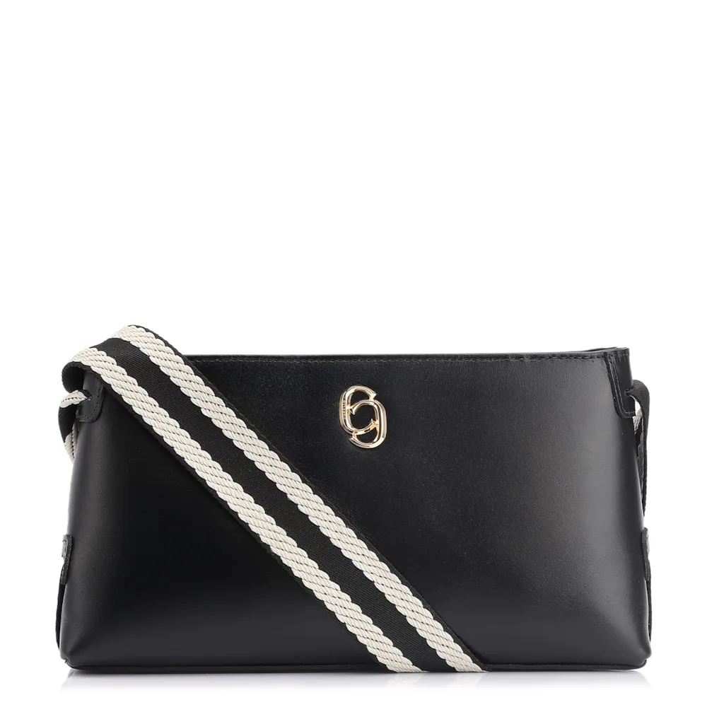 Bolsa Transversal Couro Preto