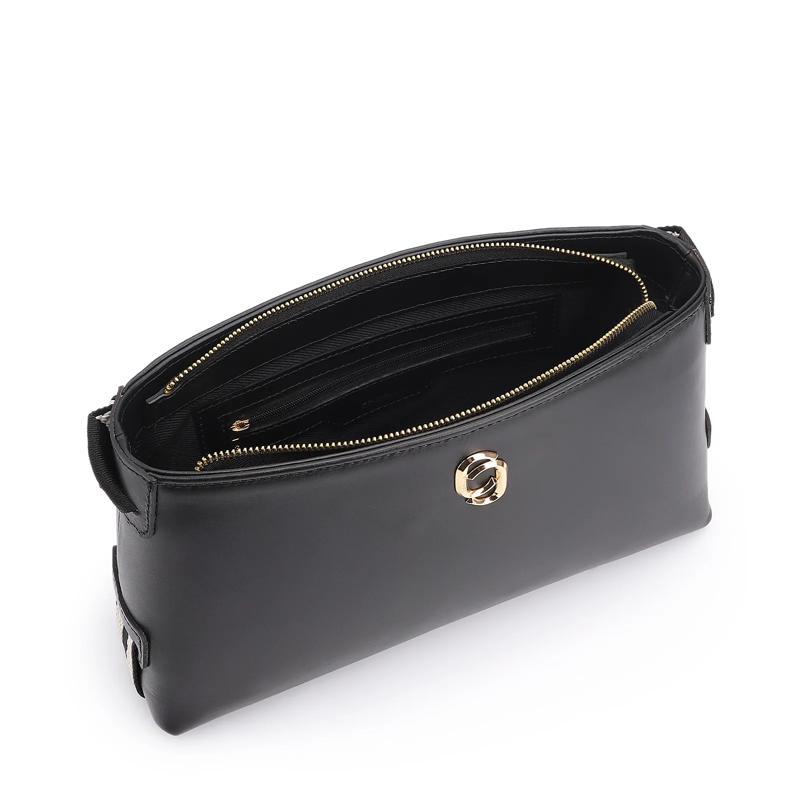 Bolsa Transversal Couro Preto