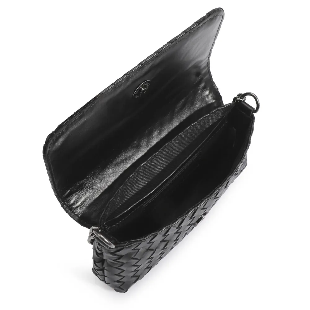 Bolsa Transversal Couro Preto - imagem 5