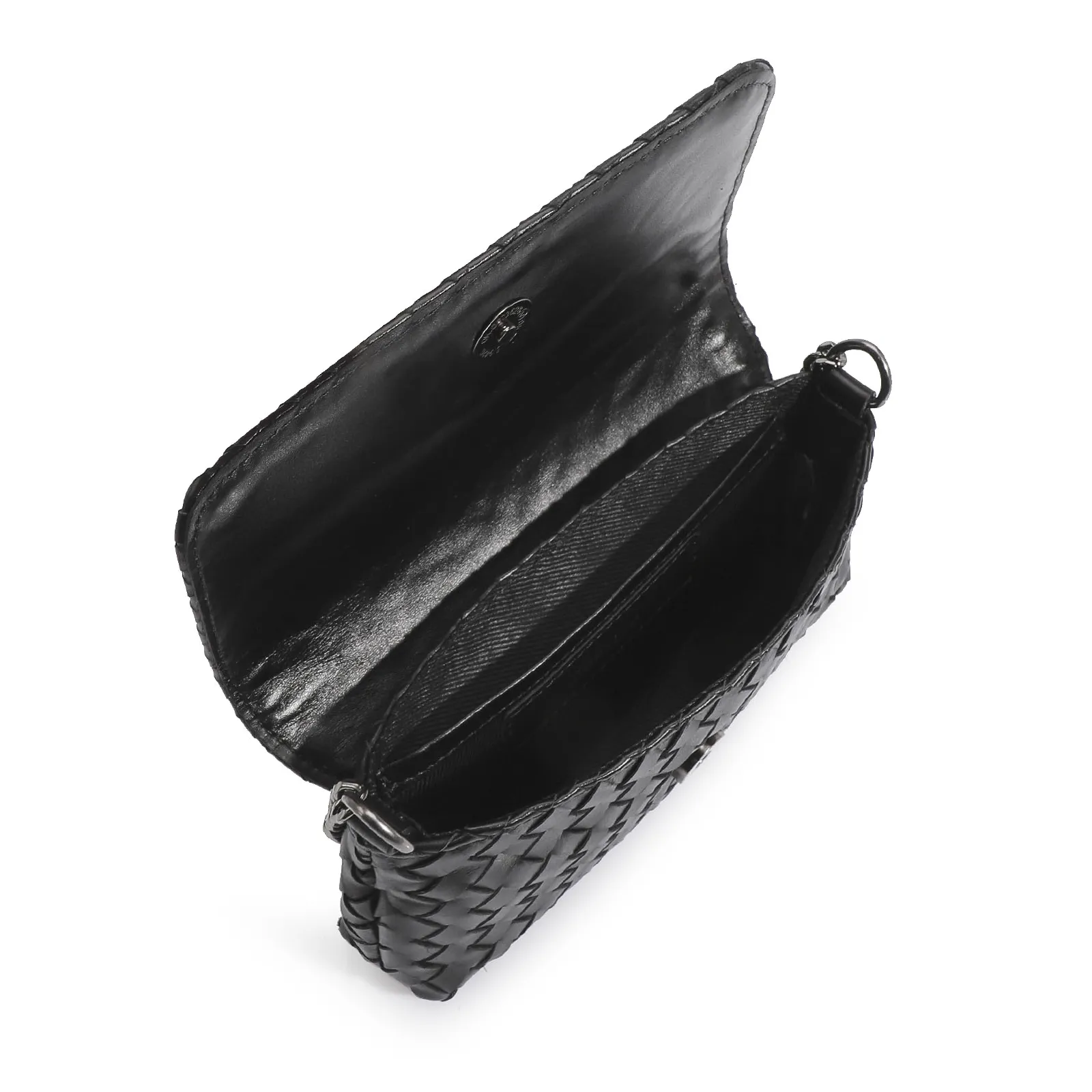 Bolsa Transversal Couro Preto