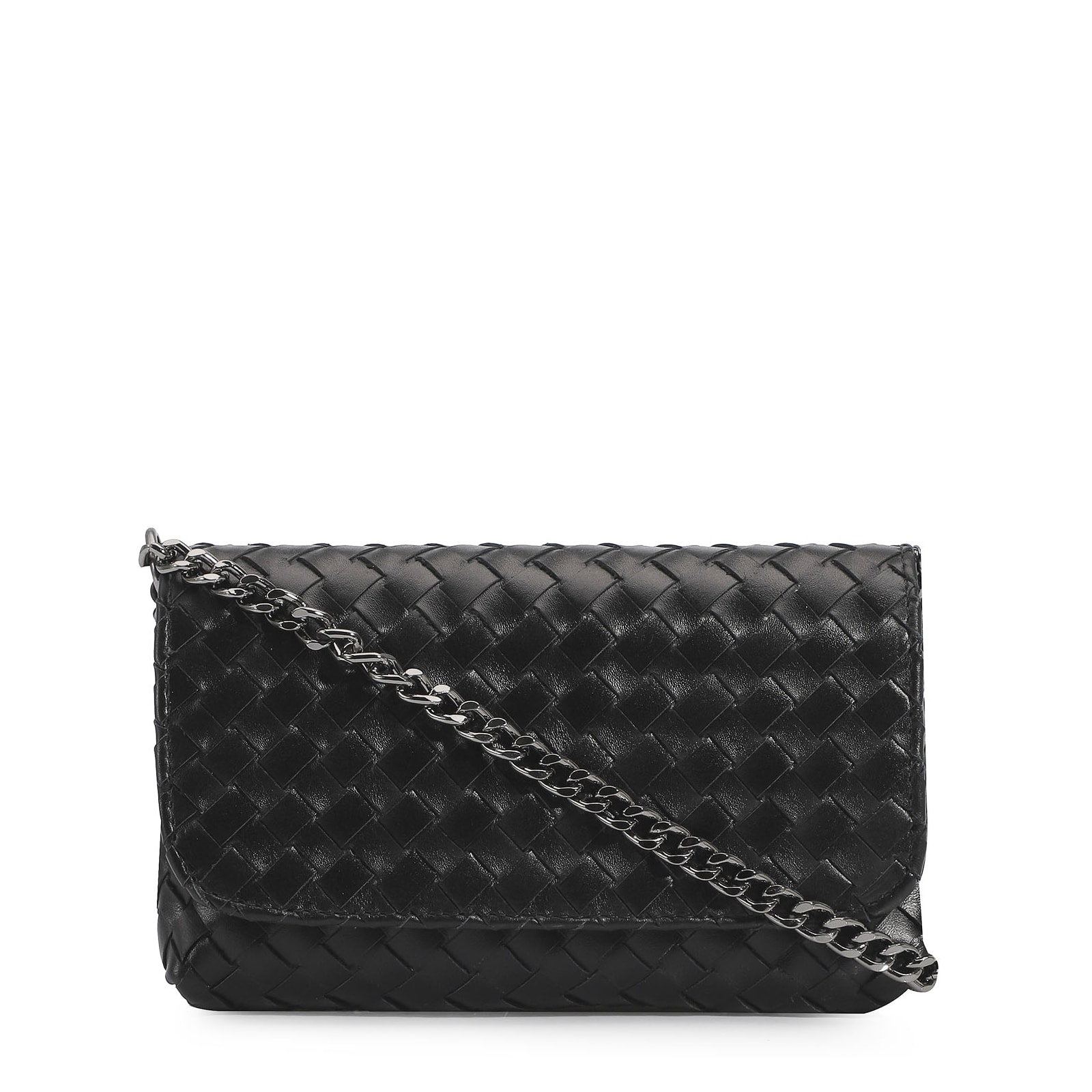 Bolsa Transversal Couro Preto