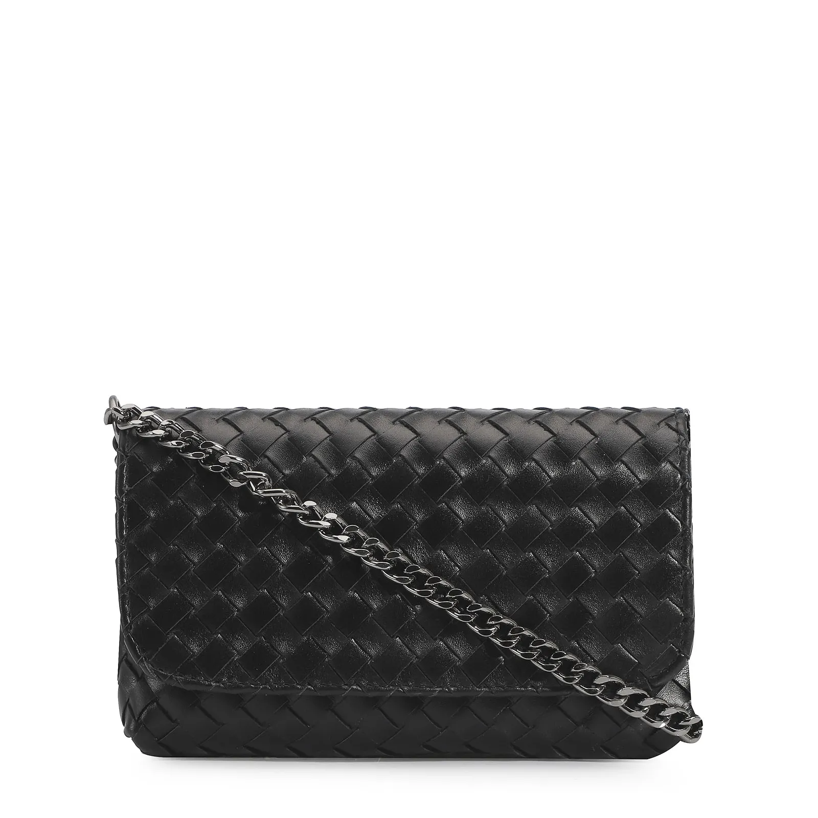 Bolsa Transversal Couro Preto
