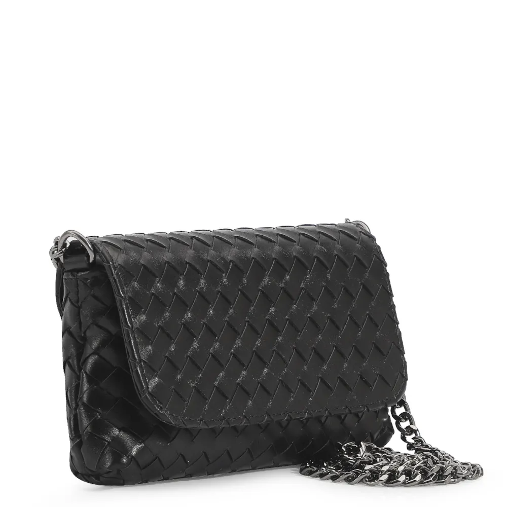 Bolsa Transversal Couro Preto - imagem 3