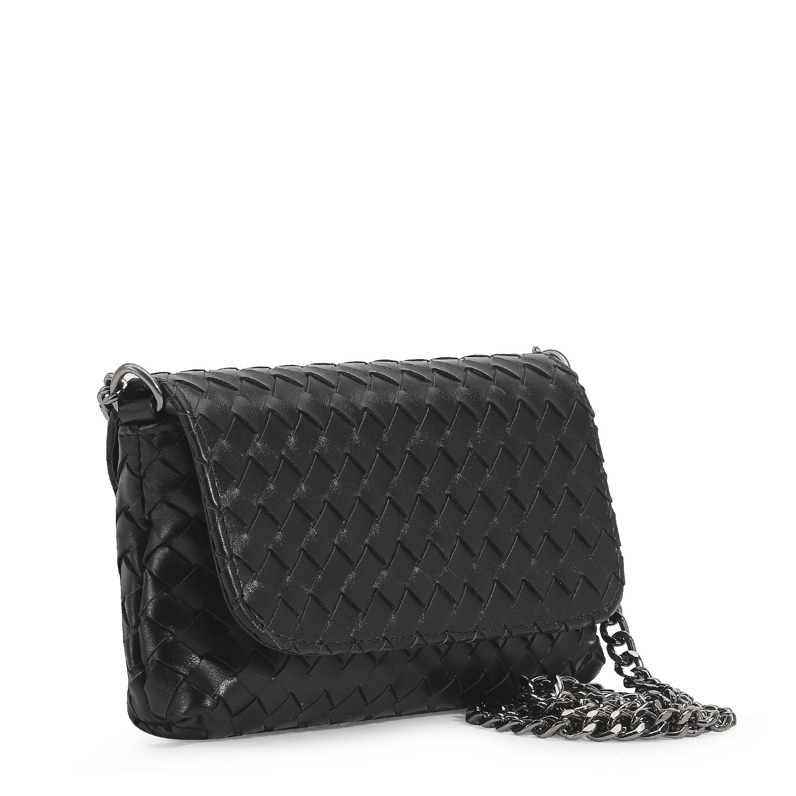 Bolsa Transversal Couro Preto