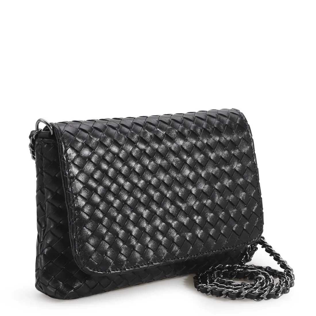 Bolsa Transversal Couro Preto - foto 3