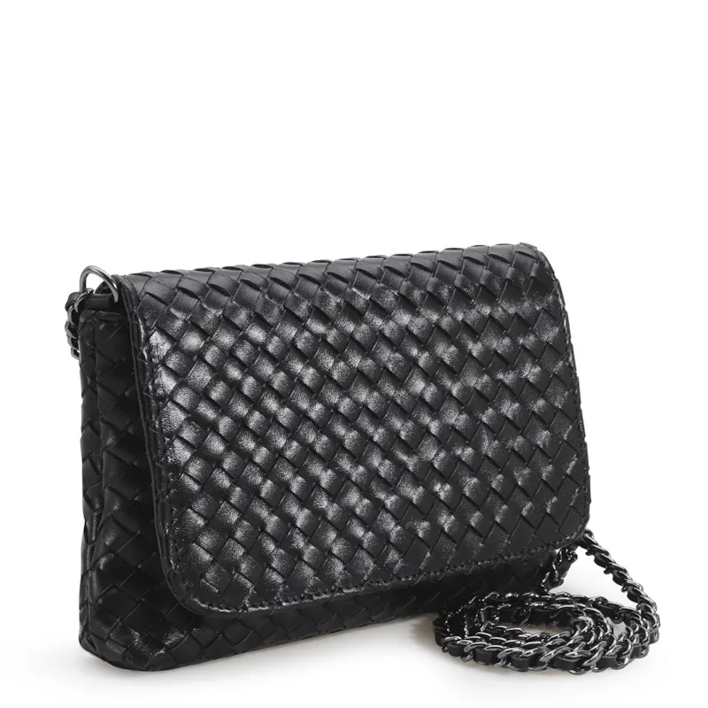 Bolsa Transversal Couro Preto - foto 3