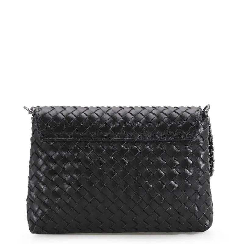 Bolsa Transversal Couro Preto - foto 4