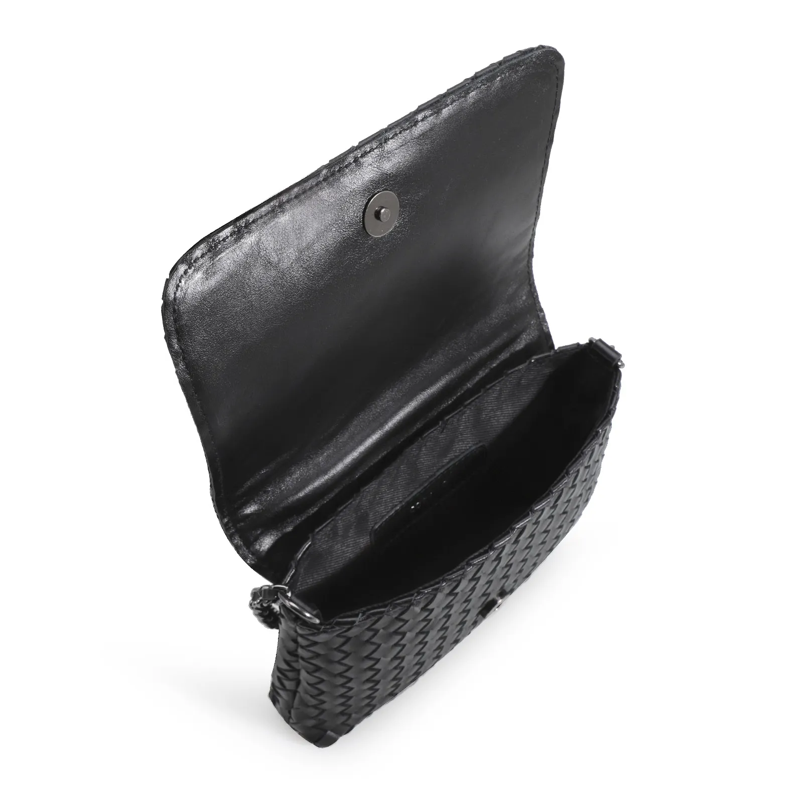 Bolsa Transversal Couro Preto