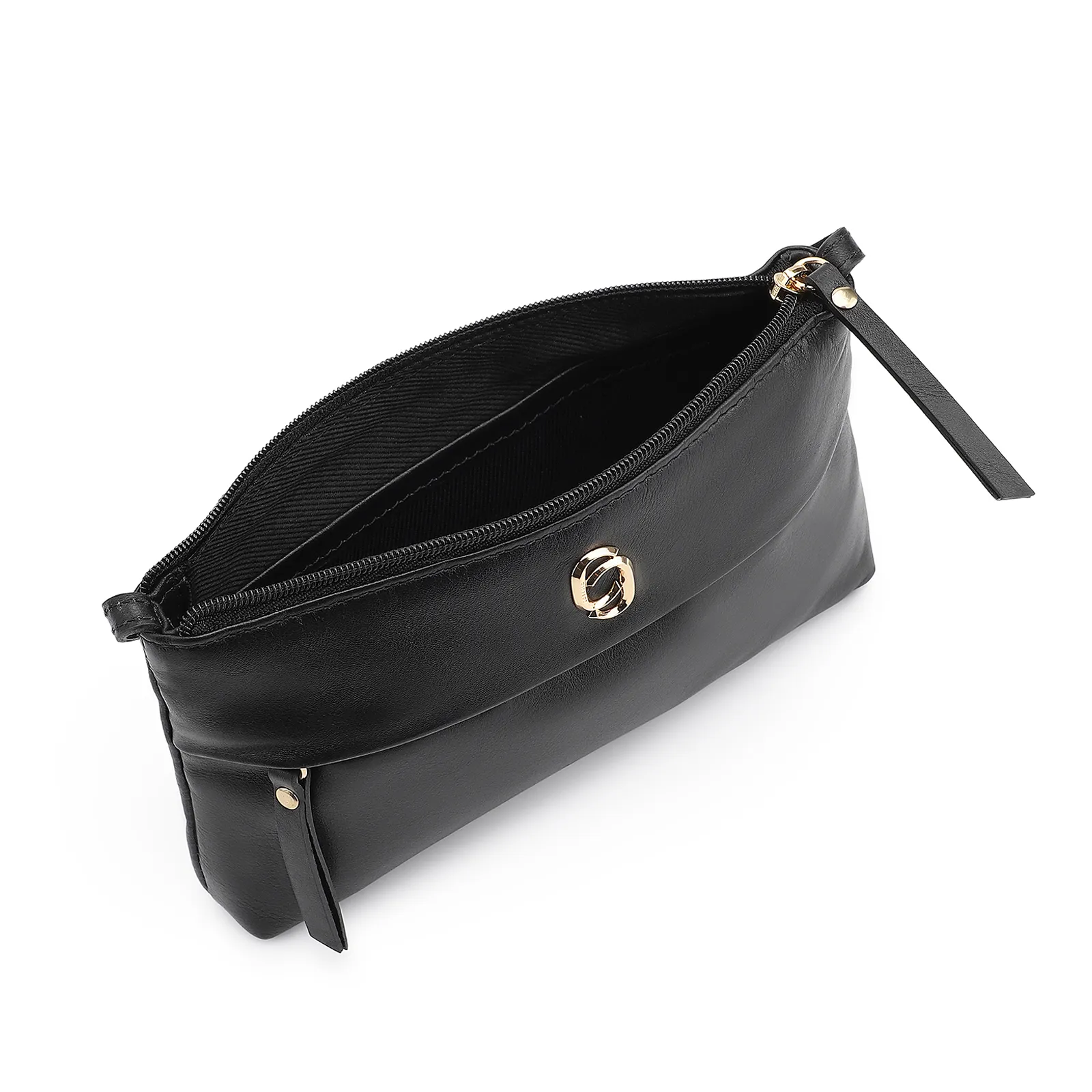 Bolsa Transversal Couro Preto