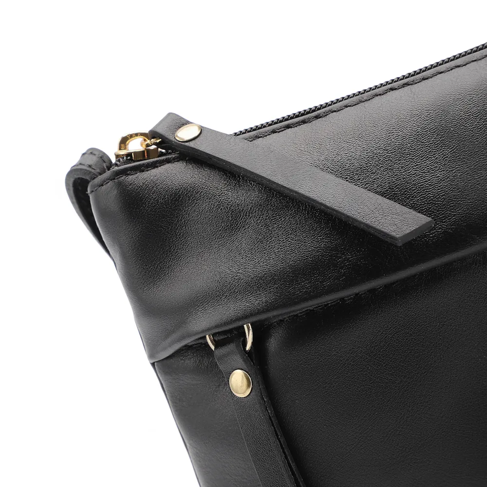 Bolsa Transversal Couro Preto - imagem 5