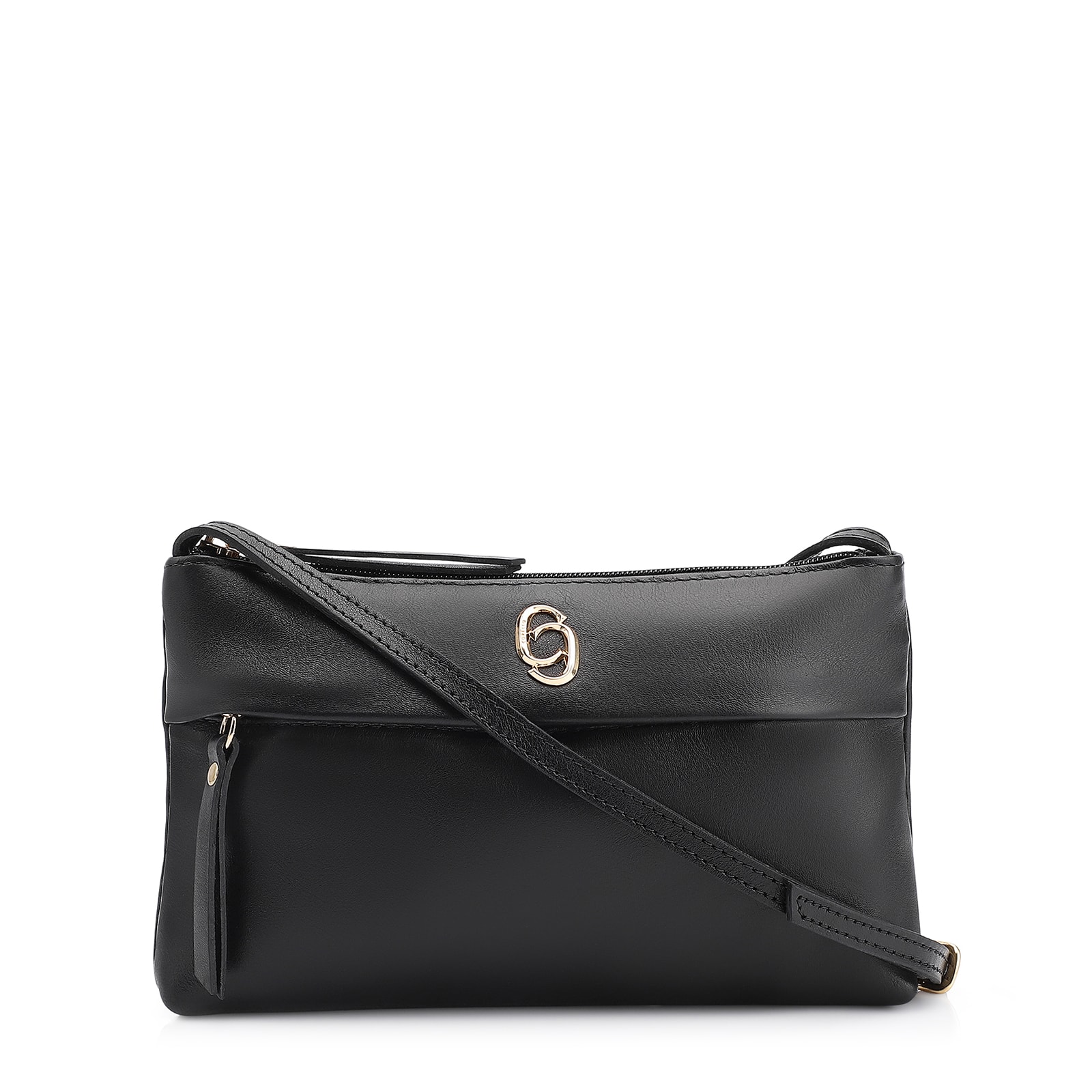 Bolsa Transversal Couro Preto